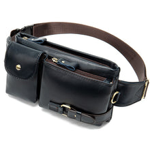 Load image into Gallery viewer, Men&#39;s Genuine Leather Waist Pack Waist Bag Belt Bag Phone Bag Travel Waist Pack
