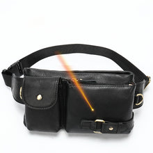 Cargar imagen en el visor de la galería, Men&#39;s Genuine Leather Waist Pack Waist Bag Belt Bag Phone Bag Travel Waist Pack
