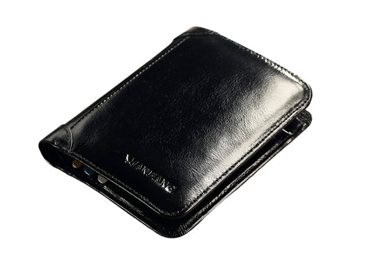 Men's Wallets Genuine Leather Trifold Wallet with ID Window