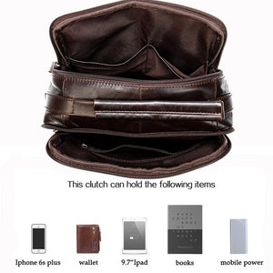 Men's Genuine Leather Cross body Bag Messenger Bag Shoulder Bag