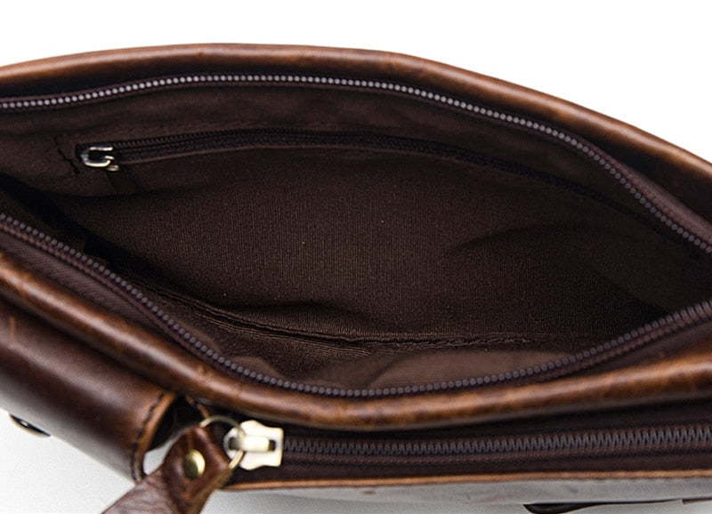 Men's Genuine Leather Waist Pack Waist Bag Belt Bag Phone Bag Travel Waist Pack