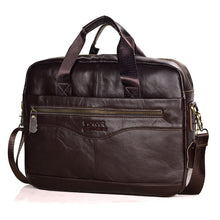 Carica l&#39;immagine nel visualizzatore di Gallery, Men&#39;s Genuine Leather Handbags Laptop Bag Business Travel Messenger Bag
