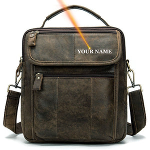 Men's Genuine Leather Cross body Bag Messenger Bag Shoulder Bag