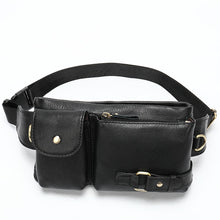 Load image into Gallery viewer, Men&#39;s Genuine Leather Waist Pack Waist Bag Belt Bag Phone Bag Travel Waist Pack
