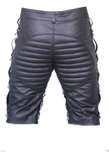 Afbeelding in Gallery-weergave laden, Men&#39;s Real Leather Featuring Side Straps Padded Shorts
