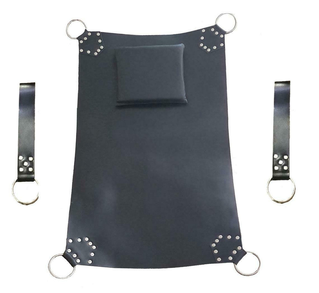 Heavy Duty Black Leather Adult Sex Swing Sling With Leg Straps Love