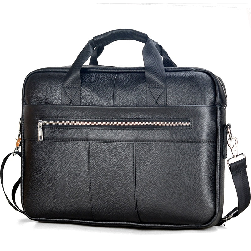 Men's Genuine Leather Handbags Laptop Bag Business Travel Messenger Ba ...