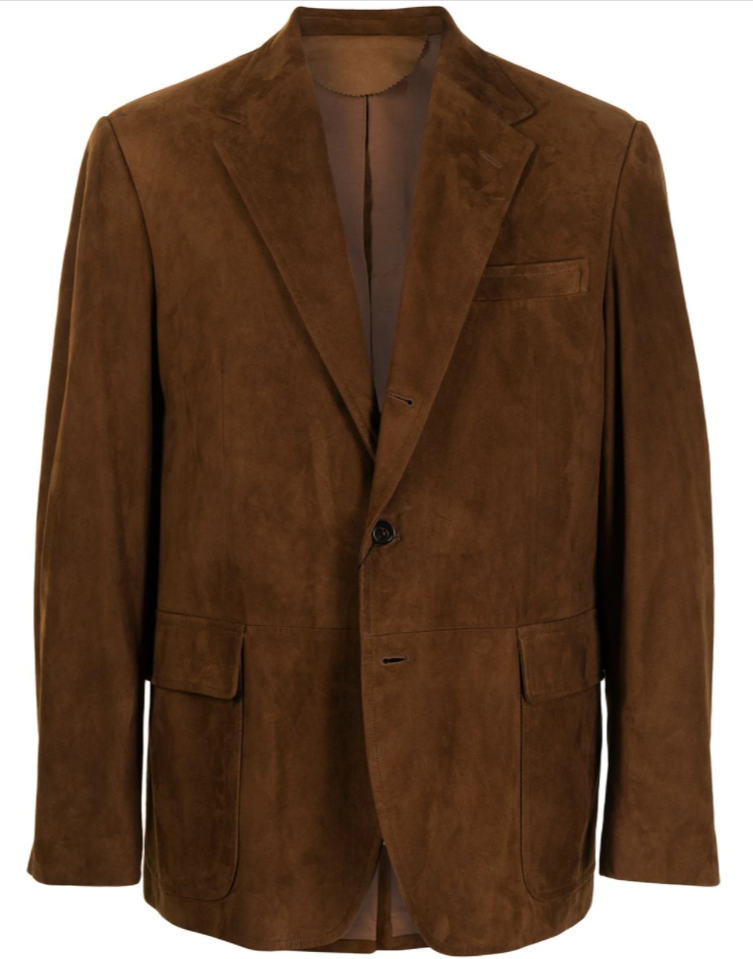 Men's Brown Suede Coat