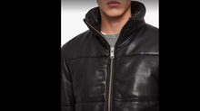 Carica l&#39;immagine nel visualizzatore di Gallery, Men Leather Puffer Jacket
