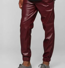 Indlæs billede til gallerivisning Maroon Genuine Leather Jogger pants
