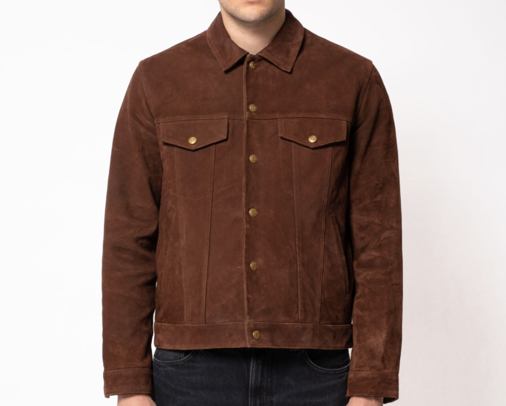 Men's Dark Brown Nubuck Jacket