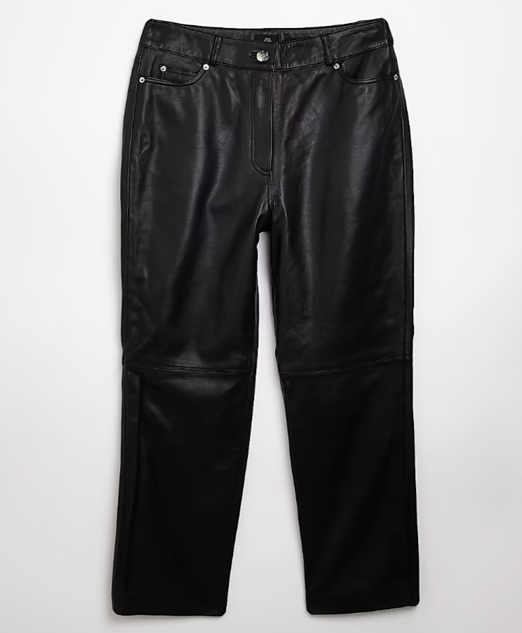 Women's Black Genuine Leather Pants