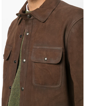 Last inn bildet i Galleri-visningsprogrammet, Men&#39;s Brown Suede Leather Jacket
