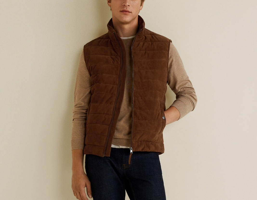 Brown Suede Gilet
