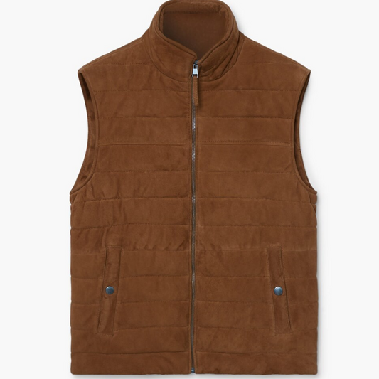Brown Suede Gilet