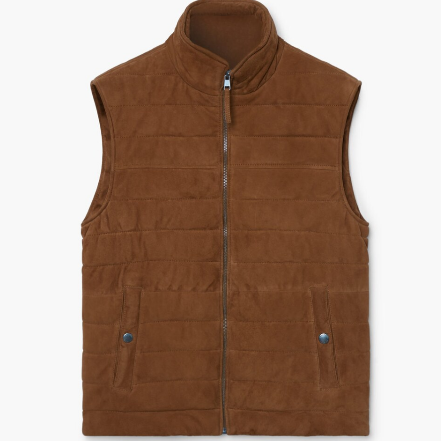 Brown Suede Gilet