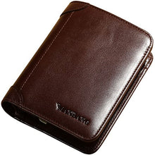 Load image into Gallery viewer, Men&#39;s Wallets Genuine Leather Trifold Wallet with ID Window
