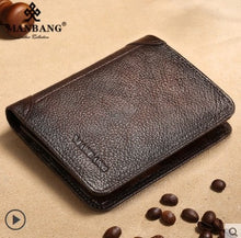 Load image into Gallery viewer, Men&#39;s Wallets Genuine Leather Trifold Wallet with ID Window
