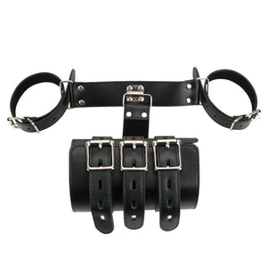 Leather Bondage Arm to Wrist Back Binder Body Restraint Role play