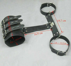 Leather Bondage Arm to Wrist Back Binder Body Restraint Role play