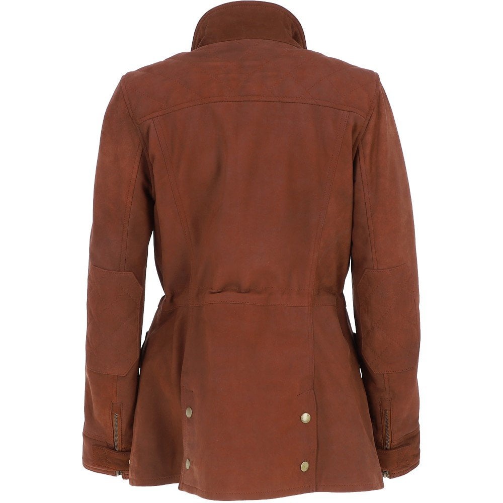 Damen braune Nubuklederjacke