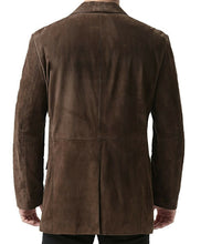 Cargar imagen en el visor de la galería, Men&#39;s Brown Suede Blazer Jacket
