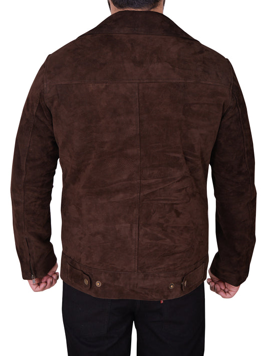 Men's Brown Suede Leather Jacket