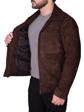 Load image into Gallery viewer, Men&#39;s Brown Suede Leather Jacket
