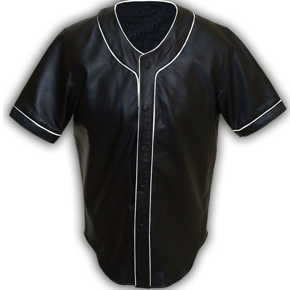 Men's Sheep Leather Baseball Vest Jersey