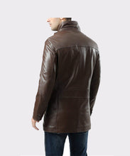 Lataa kuva Galleria-katseluun, Men&#39;s Brown Leather Jacket
