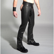 Lataa kuva Galleria-katseluun, Men&#39;s Black Real Leather Chaps
