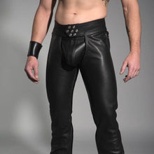 Last inn bildet i Galleri-visningsprogrammet, Men&#39;s Black Real Leather Chaps
