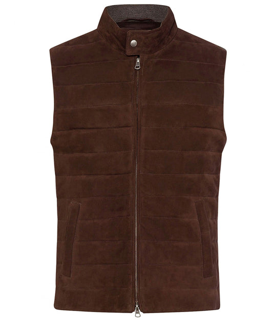 Dark Brown Suede Gilet