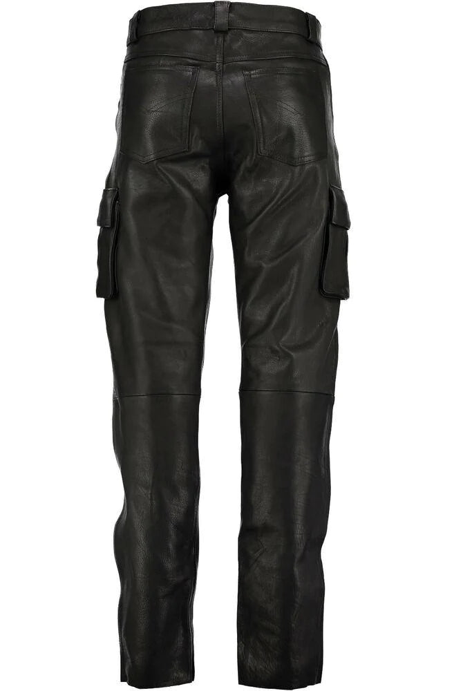 Men's Genuine Leather Cargo Trouser Pants