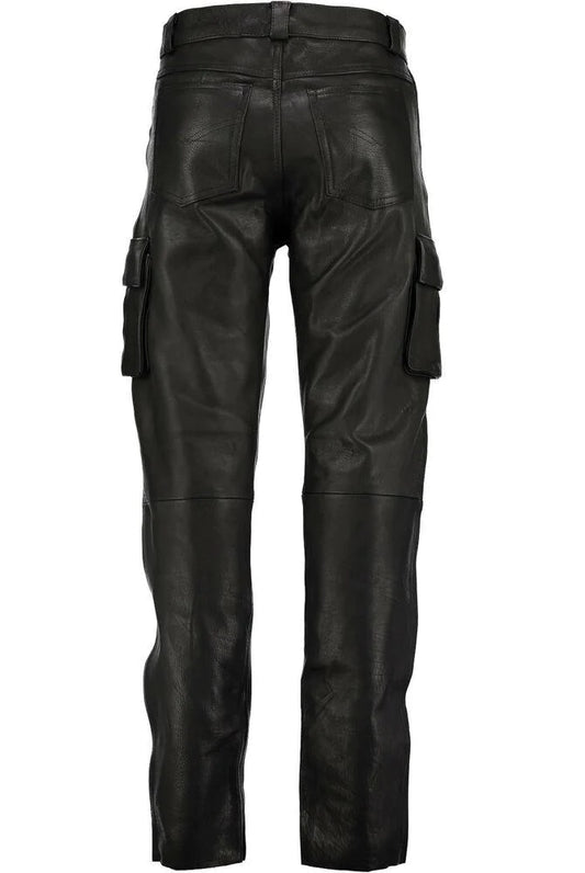 Men's Genuine Leather Cargo Trouser Pants