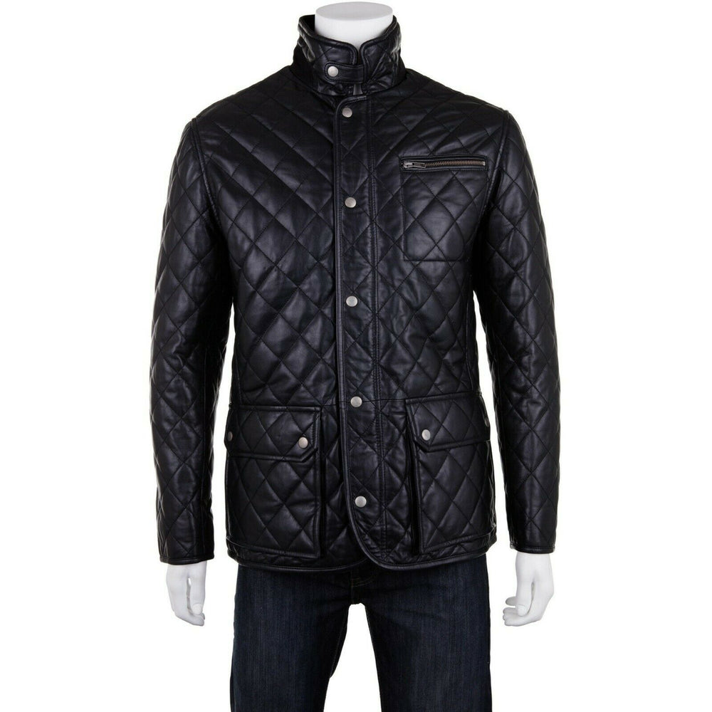 Men's Sheep Leather Quilted Jacket