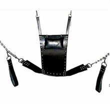 Load image into Gallery viewer, Heavy Duty Black Leather Sex Swing Adult Sling With Leg Straps Love
