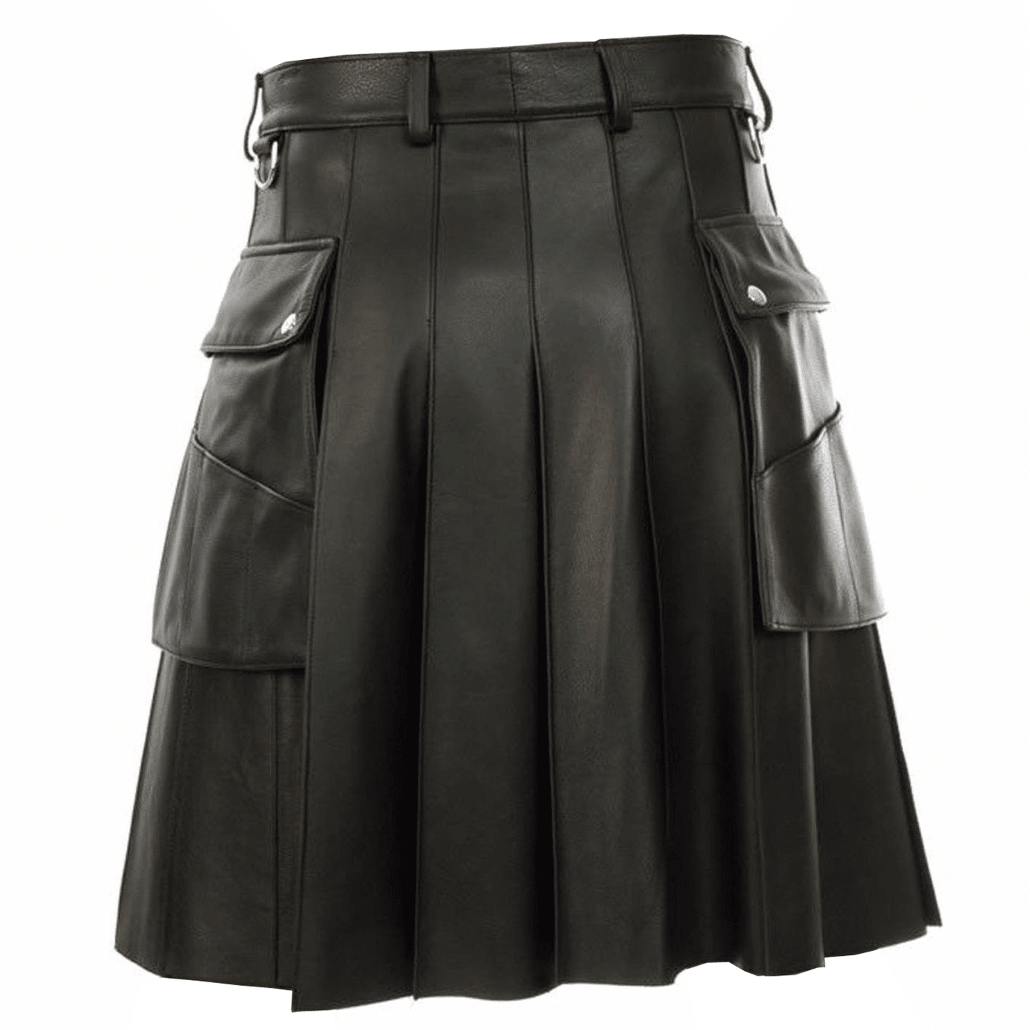 Men's Genuine Leather Utility Kilt with Twin CARGO Pockets