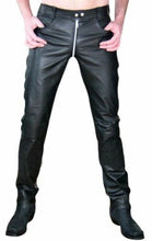 Cargar imagen en el visor de la galería, Men&#39;s Genuine Leather Zipper trouser pants Bondage
