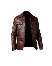 Cargar imagen en el visor de la galería, Men&#39;s Brown Premium Sheep Leather Jacket
