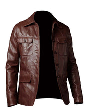 Afbeelding in Gallery-weergave laden, Men&#39;s Brown Premium Sheep Leather Jacket
