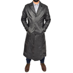 Men's Genuine Leather Full Length Trench Coat BLADE