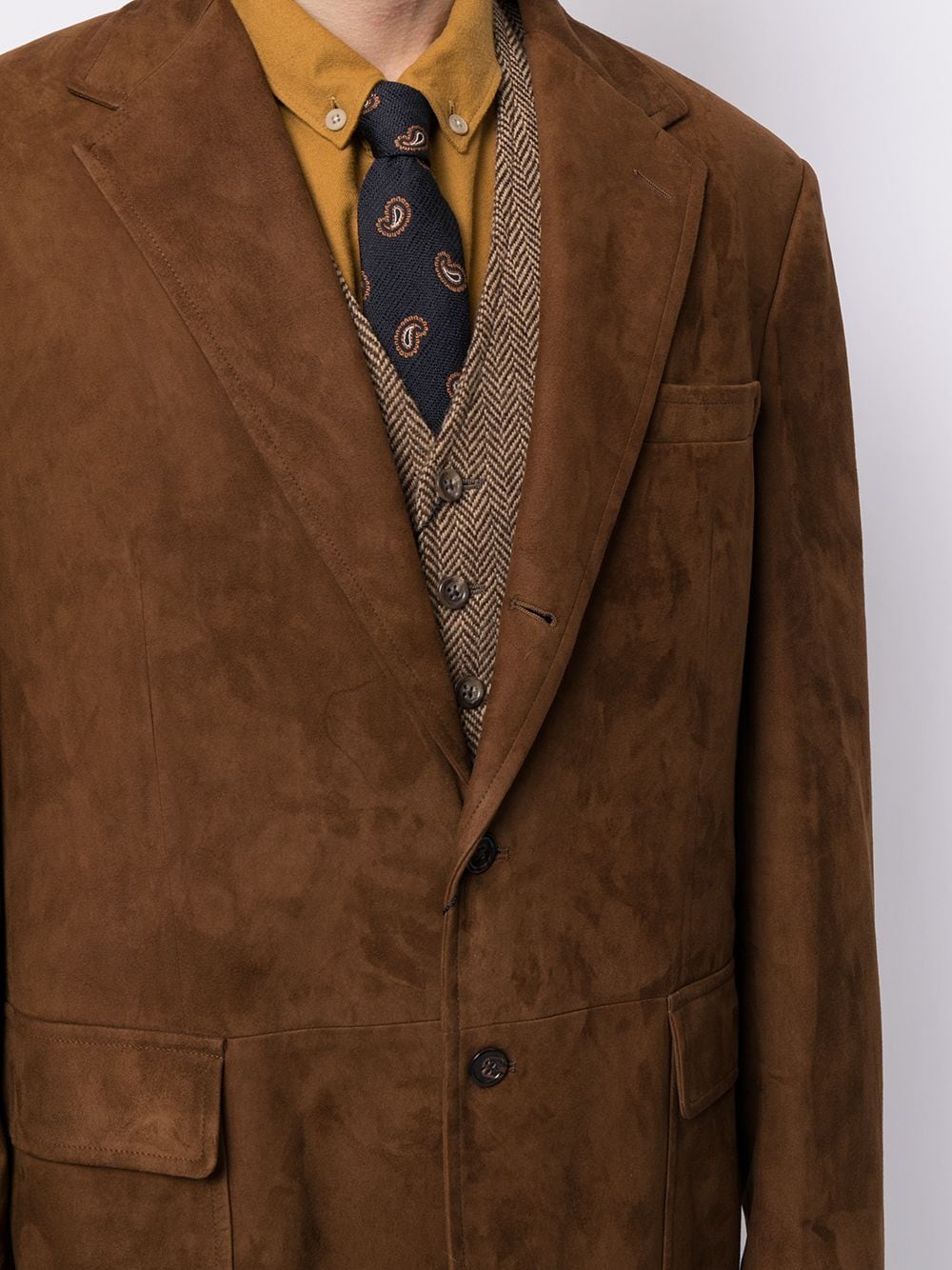 Men's Brown Suede Coat