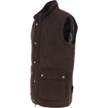 Carica l&#39;immagine nel visualizzatore di Gallery, Men&#39;s Brown Nubuck Leather Gilet Vest
