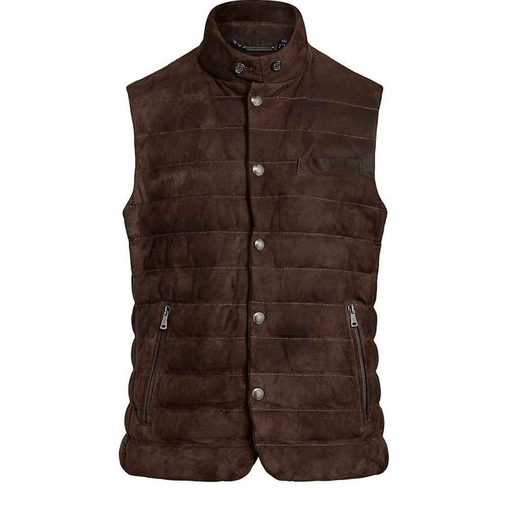 Brown Suede Gilet
