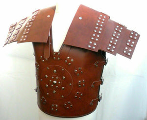 Men's Brown Genuine Leather Samurai Roman Gladiator Armour