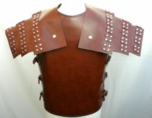 Load image into Gallery viewer, Men&#39;s Brown Genuine Leather Samurai Roman Gladiator Armour
