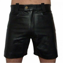 Load image into Gallery viewer, Men&#39;s Genuine Leather Casual Shorts
