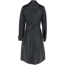 Indlæs billede til gallerivisning Womens Genuine Leather Double Breasted 3/4 Length Coat
