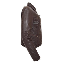 Load image into Gallery viewer, Ladies Dark Brown Genuine Leather Jacket
